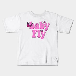 Baby Fly pink butterfly Kids T-Shirt